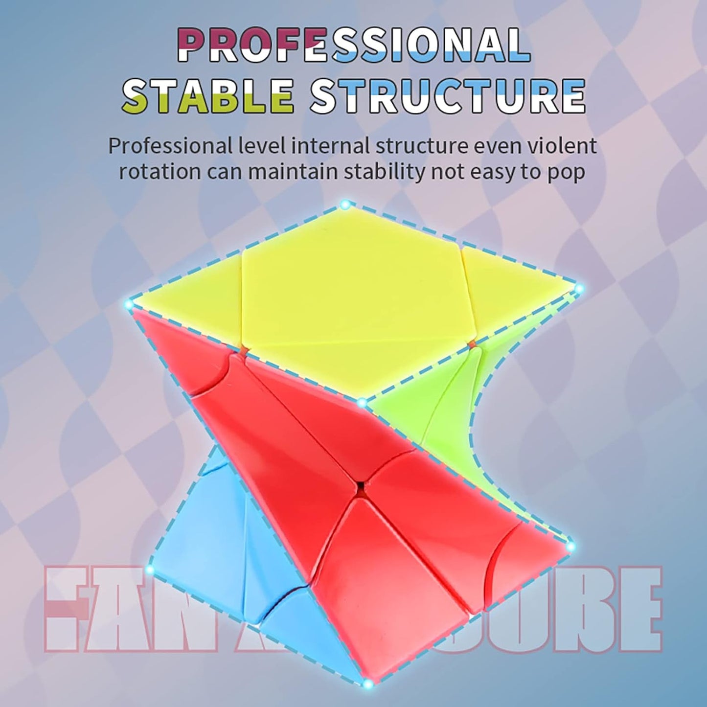 Cube Twist 3x3 Stickerelss Speed Cube Vivid Color Magic Puzzle Toys Puzzle Boxes (Twist 3rd Order Puzzle Boxes)