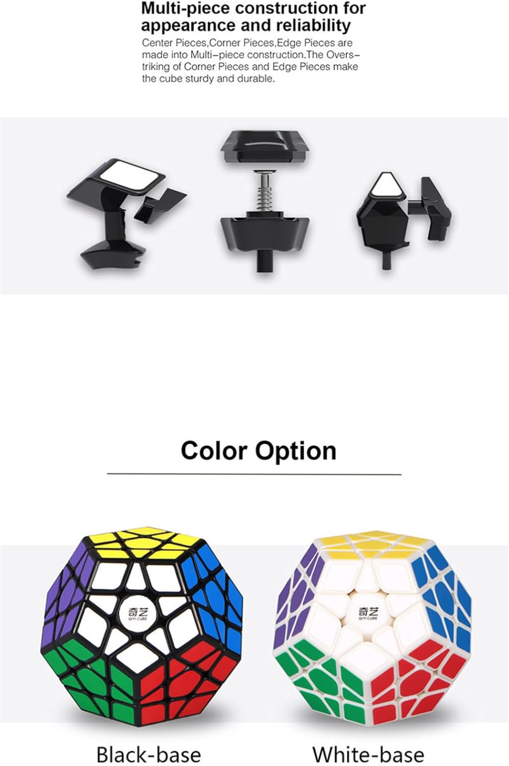 Megaminx Speed Cube, 3x3x3 Pentagonal Speed Cube Dodecahedron Magic Cube Puzzle Black