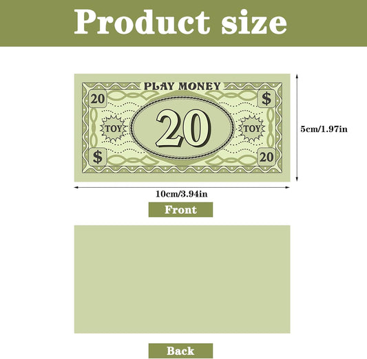 Sotiff 800 Pieces Replacement Play Money Set Prop Money Game Money Play Money for Kids Board Games 8 Denominations: $1000, $500, $100$, $50, $20, $10,$5, $1