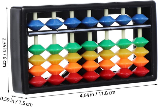 TOYANDONA Colorful Abacus for Kids Educational Math Toy 7-Row Mental Arithmetic Tool Lightweight Portable Counting Aid for Preschool Learning
