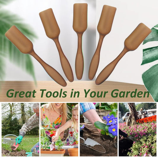 10Pcs Colorful Plastic Mini Gardening Shovel Spoons Soil Scoops, Succulent Sand Scoops/Cultivation Digging Transplanting Tools for Succulents Potted Flowers (Multicolor)