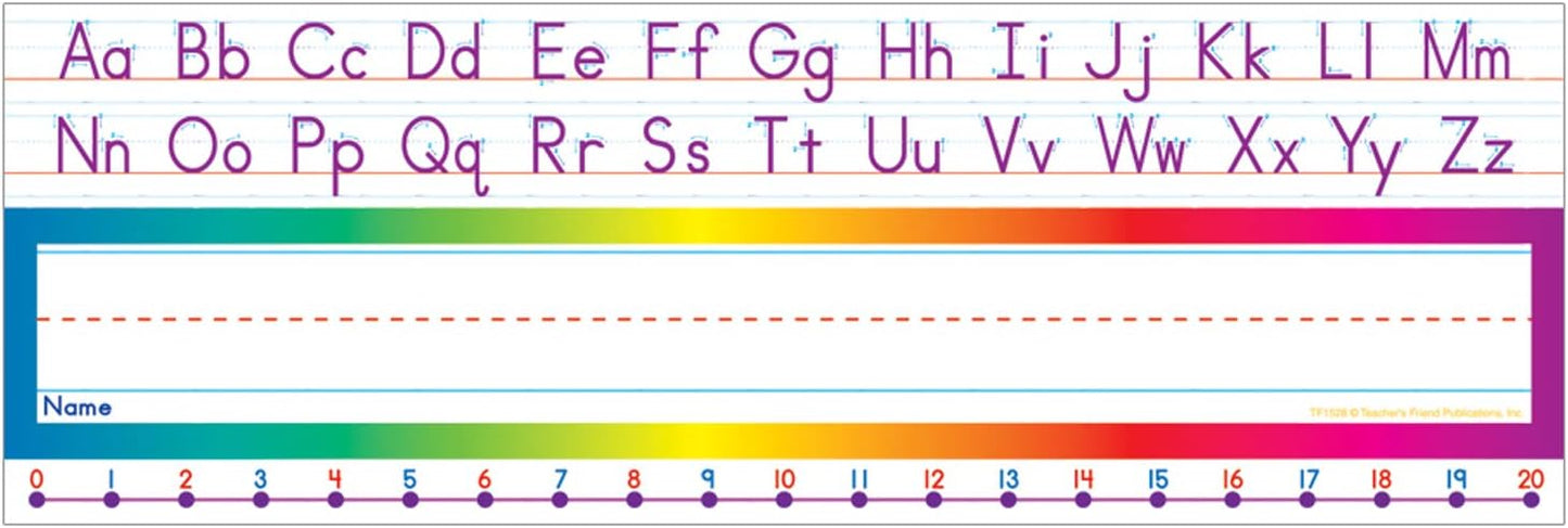 Scholastic Alphabet-Number Line (Standard) Name Plates (TF1528)