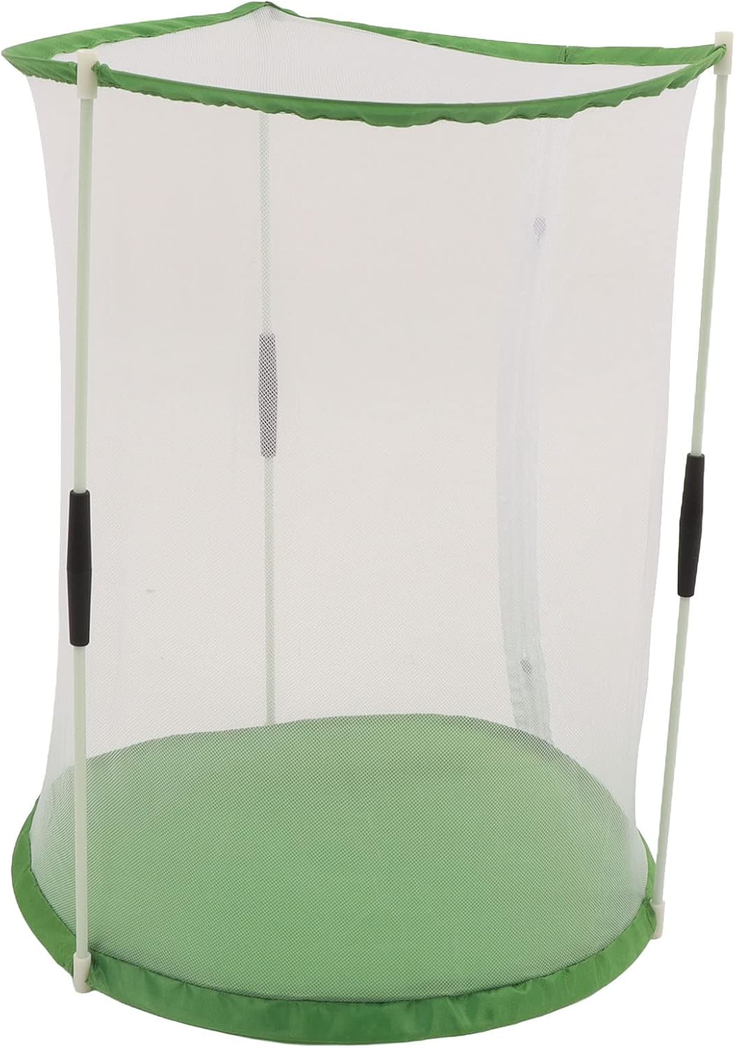 Transparent Mesh Cylindrical Habitat Cage Butterfly Observation Cage with Zipper Opening Carry Handle Easy Assembly for Small Plants Science Learning