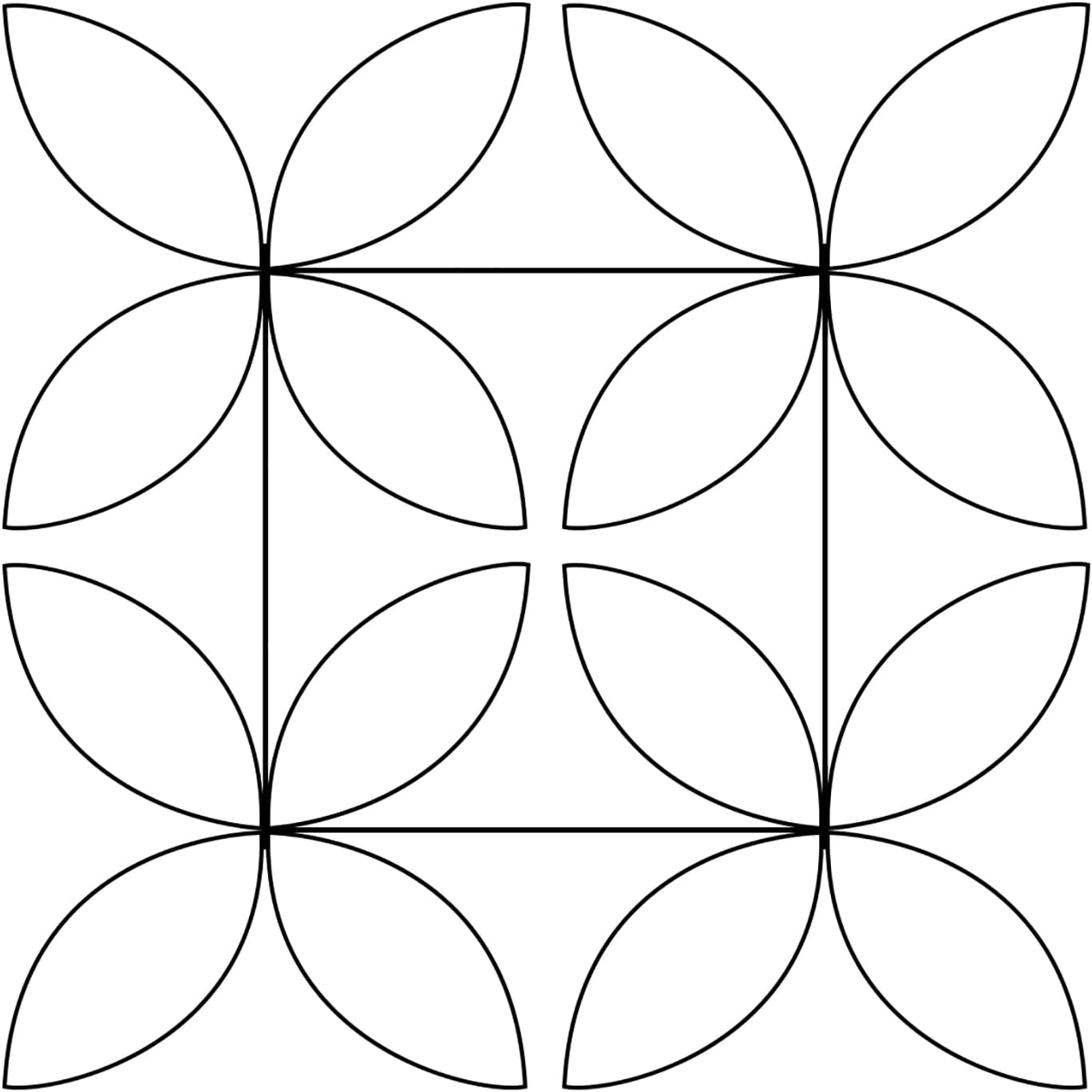 Quilting Stencils for Machine and Hand Quilting - 2 Reusable Framed Seed and Pumpkinseed Design Plastic Quilt Template for Borders, Background, Block Patterns, Stencil Set Includes Guide