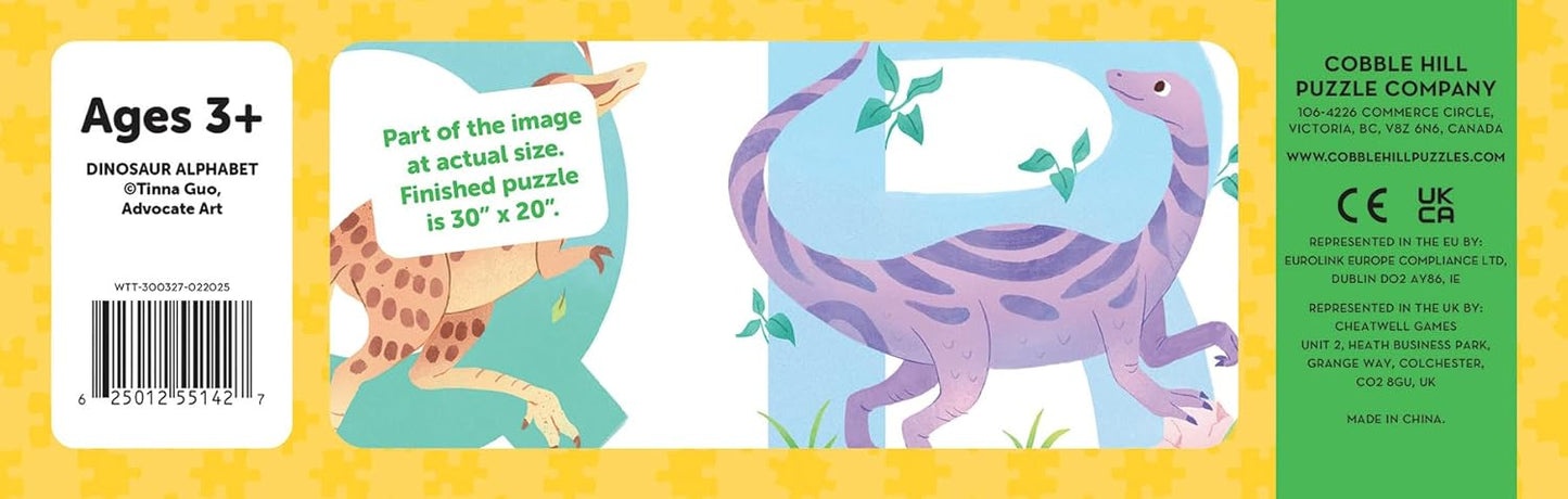 Cobble Hill Kids 35 Piece Floor Puzzle - Dinosaur Alphabet - for Ages 3 and up