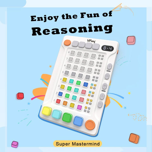 hPlay Electronic Handheld Code Breaking Game - Super Mastermind Logic Puzzle for Kids & Adults - Portable STEM Strategy Toy, 1-2 Players - Ideal Travel Game & Birthday Gift for Boys & Girls