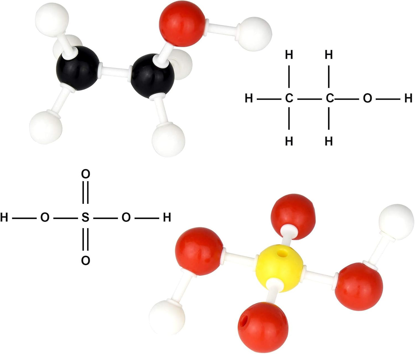 136pcs Organic Chemistry Molecular Model Set for Student and Teacher Inorganic & Organic Academic Chemistry Education 59 Atoms & 76 Links Bonds & 1 Link Atoms Remover
