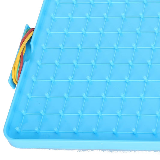 Yosoo 4Pcs Nail Board Toy Pegboard Teaching Aids Math Learning Tool with Rubber Bands for Kids Educational Toys Classroom Homeschool