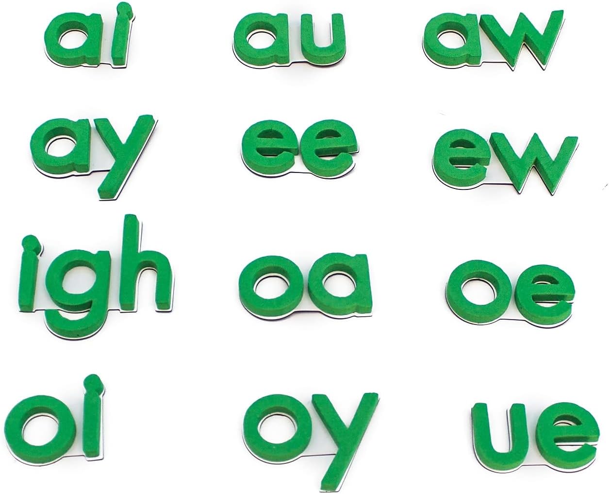 Junior Learning Vowels Print Rainbow Set of 28, White, 1.96 H x 5.91 L x 7.8 W (JL602)
