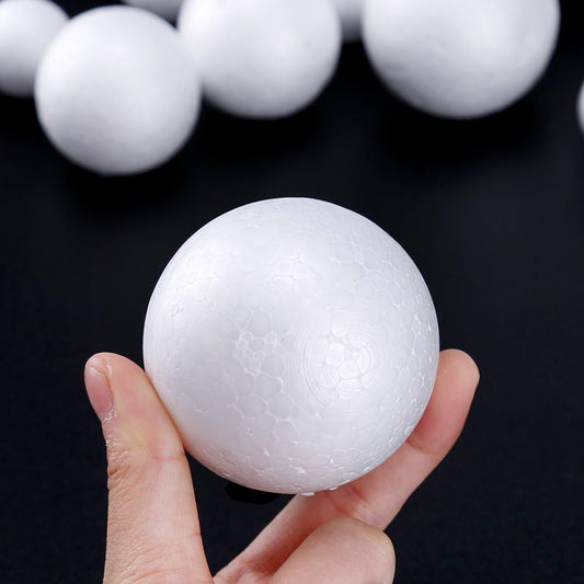 Pllieay Make Your Own Solar System Model with 14 Mixed Sized Polystyrene Spheres Balls and 10 Pieces 24 cm Long Bamboo Sticks for School Projects