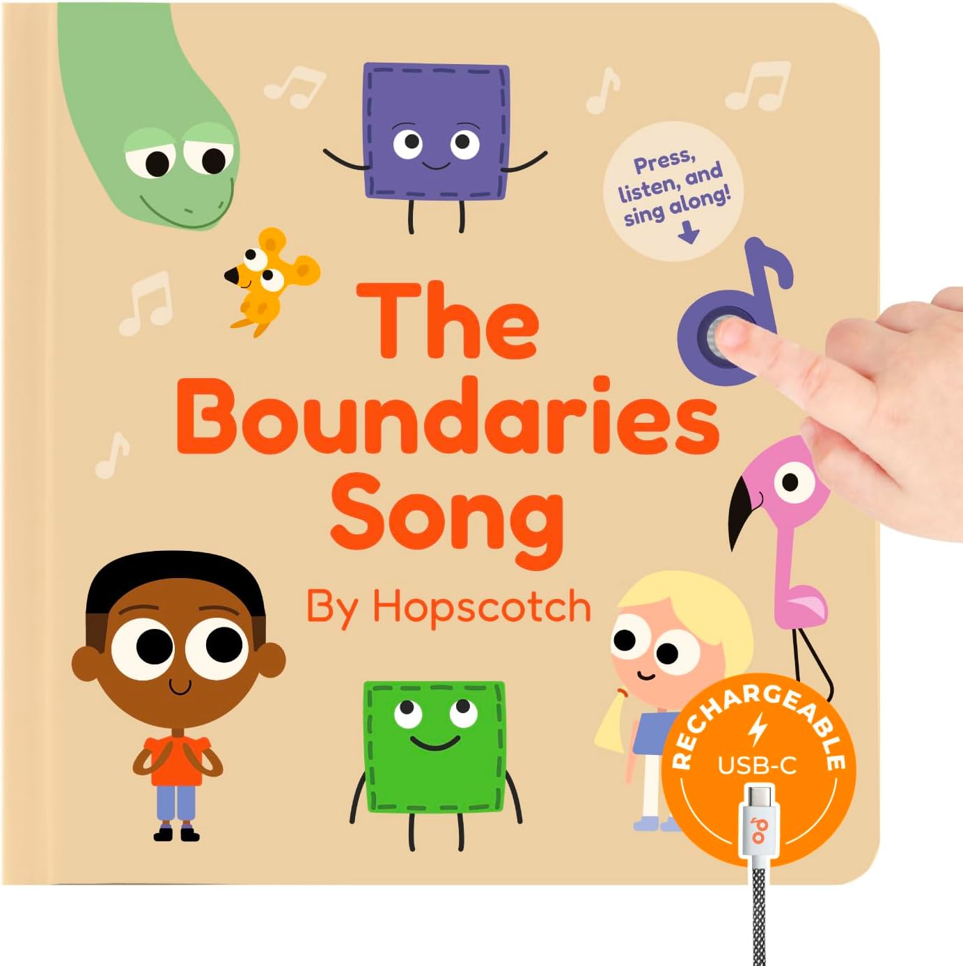 Cali's Books Rock Music Books for Toddlers 1-3 - Singing Button Sound Board Book for 2 Year Old Children, Musical Toddler Rock Songs Toys, 18 Month Interactive Learning Toy, USB-C Rechargeable