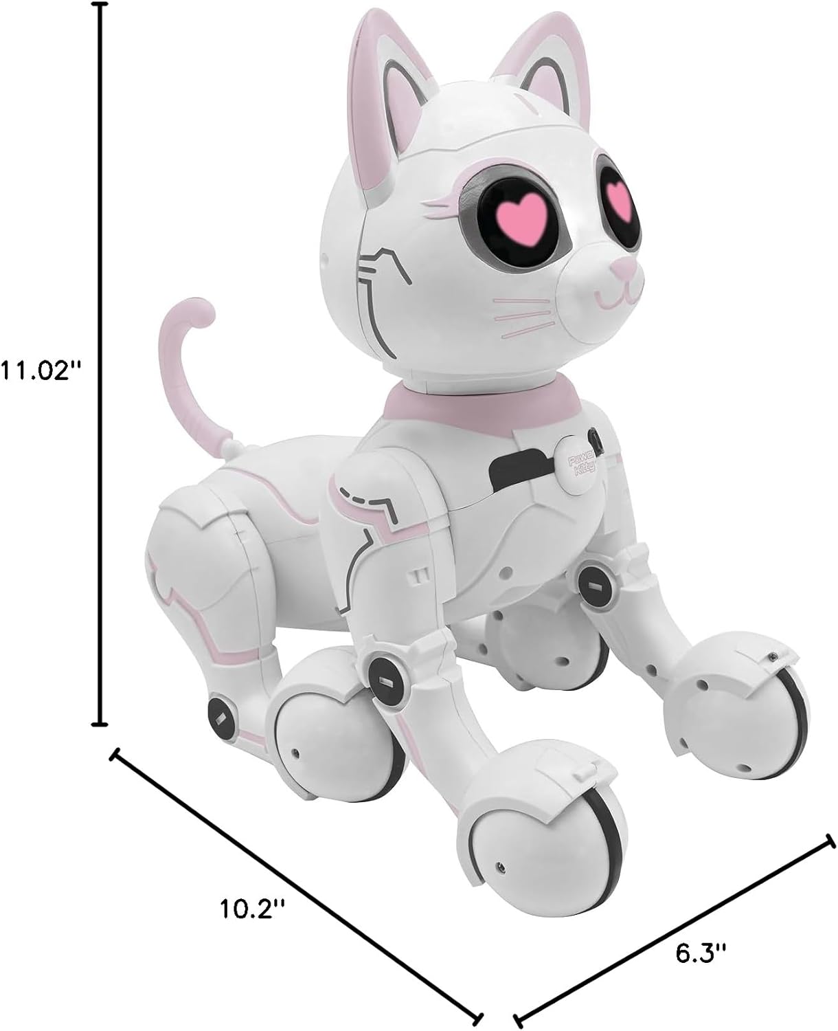LEXiBOOK - Power Kitty® - Remote Control Robot Cat, Programmable Smart Robot, Light, Sound, White/Pink - KITTY01