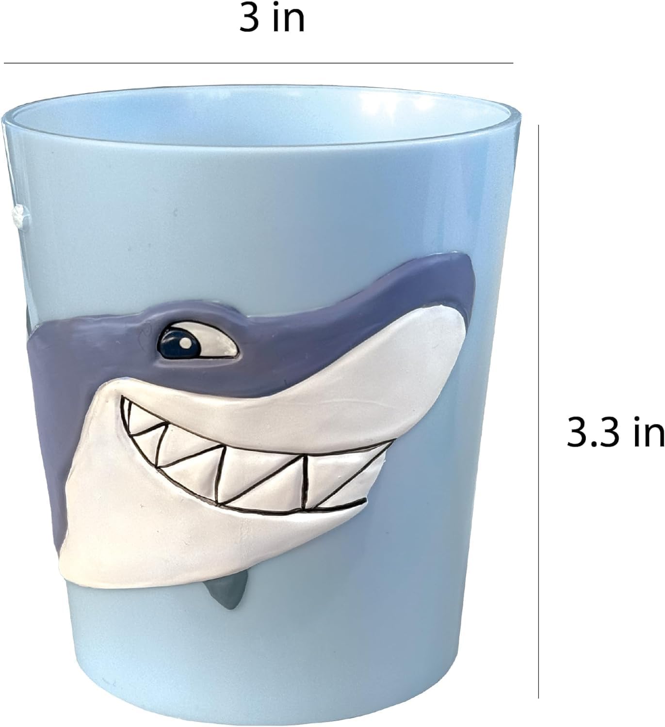 Lily's Home 3D Hippo Tumbler for Kids 10oz - Unbreakable BPA-Free Plastic, Fun Animal-Shaped Drinkware for Ages 3-6 - Toddler Reusable & Bathroom Rinse (2-Pack, Grey)