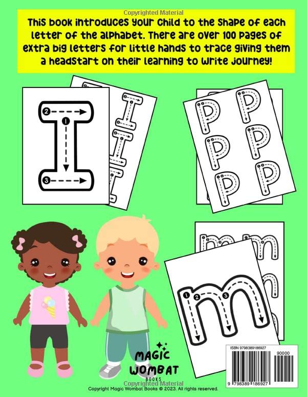 Big Alphabet Letter Tracing For Toddlers and Preschoolers: Learn How To Write Activity Book for Homeschool, Pre-K, Kindergarten, Ages 2-4. Large ... and Pen Control. Giant Letters to Trace.