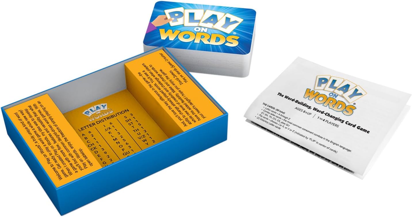Play On Words Card Game - Extra-Creative Word Making Fun for All Ages - A Parents' Choice Award Winner - Family/Kid-Friendly Word Game