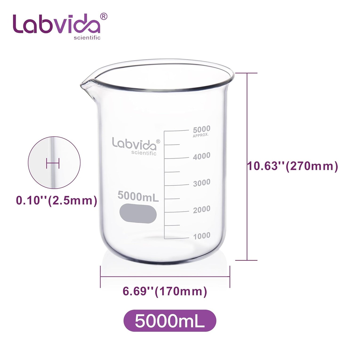 12pcs 50ml Upgrated Thick Glass Beakers, Shot Glass Beaker set, 3.3 Boro Griffin Low Form, Double Scale, LVA003