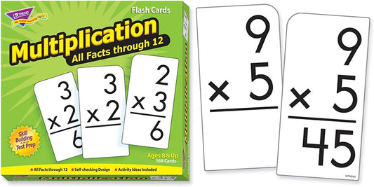 Trend Enterprises: Multiplication All Facts Through 12 Skill Drill Flash Cards, Exciting Way for Everyone to Learn, Great for Skill Building and Test Prep, 156 Cards Included, Ages 8 and Up