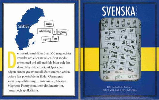 Magnetic Poetry - Swedish (Svenska) Kit - Words for Refrigerator - Write Poems and Letters on the Fridge - Made in the USA