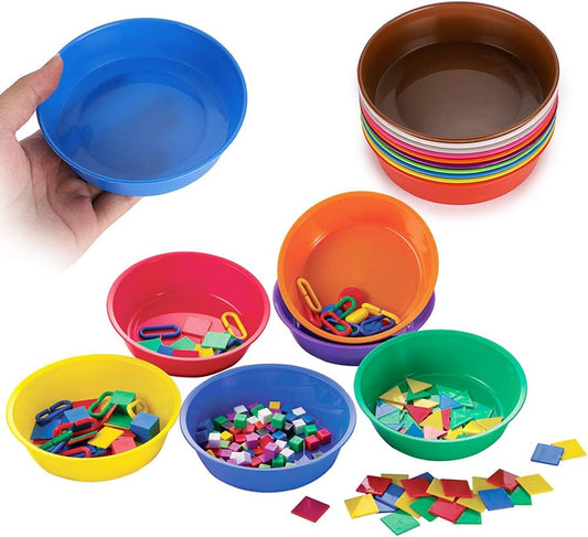 BTSKY Plastic Sorting Bowls, Assorted Colors Set of 10