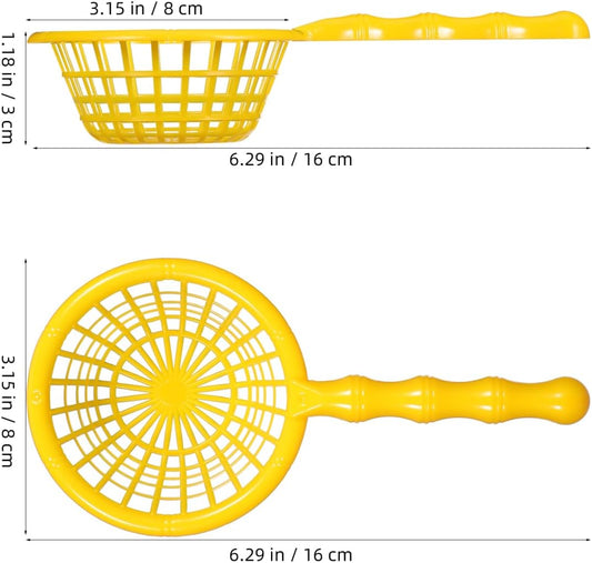 10pcs Mini Beach Fishing Nets for Teens 6.3 Inch Hard Plastic Net Scoop for Bath and Outdoor Play Lightweight Durable Sand Toy Accessories