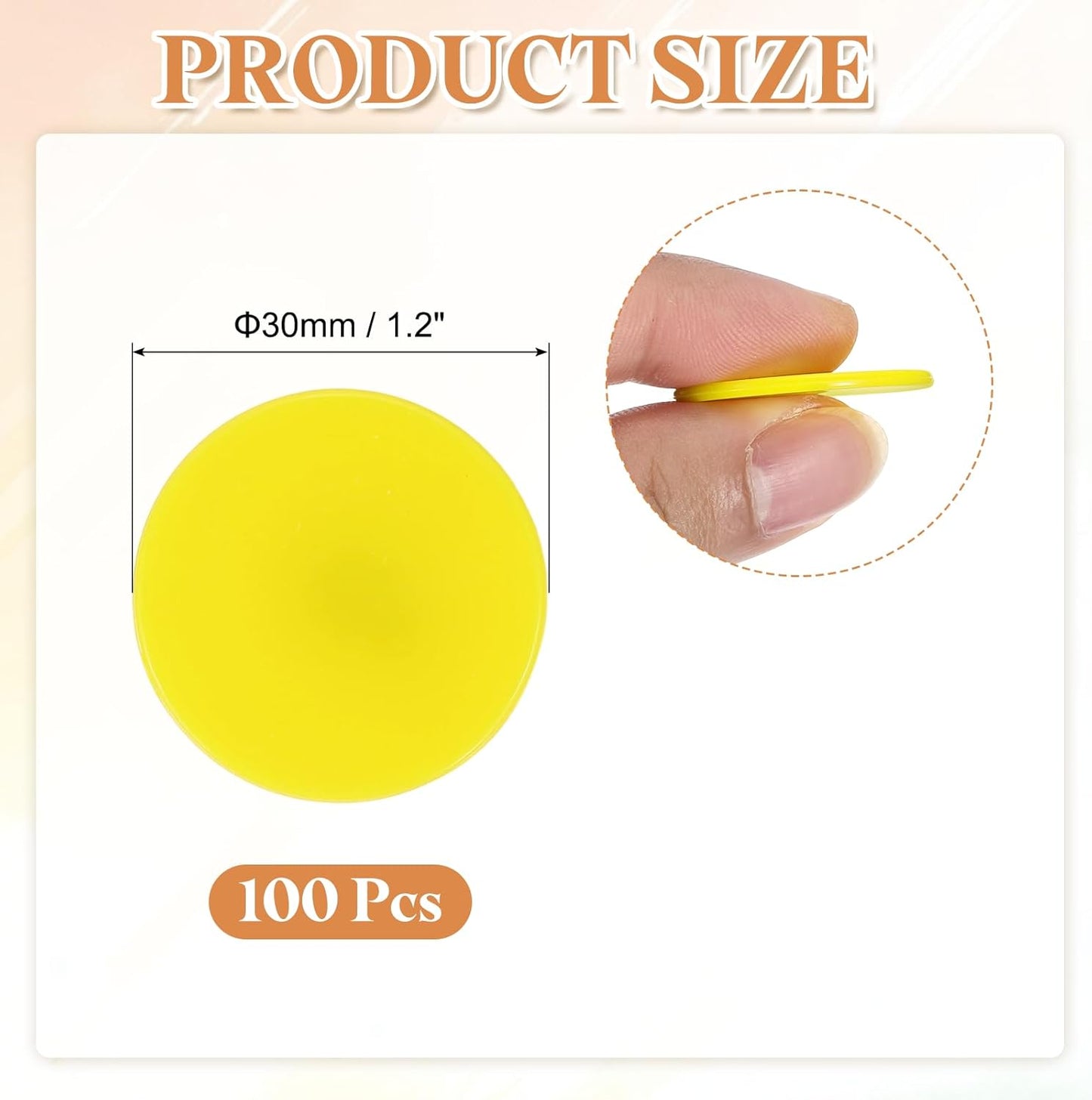 uxcell 100Pcs 1 Inch Poker Chips, Plastic Bingo Chips Learning Counters Counting Counters Disks Markers Opaque Game Tokens for Game Play Math Counting, Purple, Flat