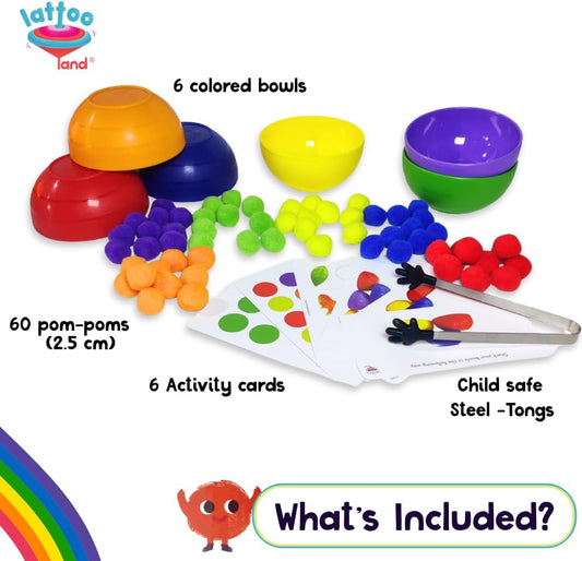 Rainbow Color Sorting Toys for Kids | Educational Sensory Counting, Sequencing & Matching Toy | Preschool Learning Activity | Early Color Recognition Set | Educational Gift for Toddlers Ages 3,4,5,6+