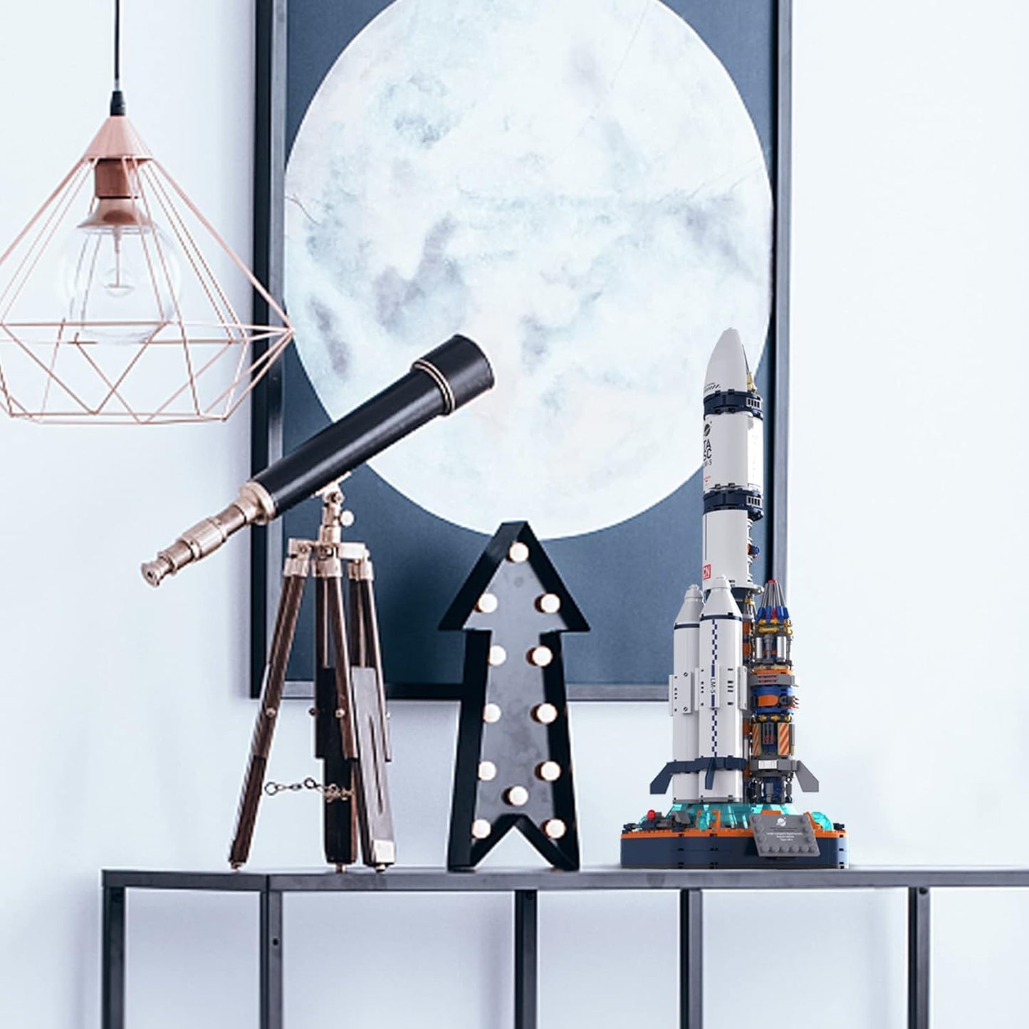 JMBricklayer Space Telescope Building Sets for Adults, Cool Space Planet Building Toys with Lights 70009, Space Exploration Telescope Model Kits for Adult, Ideal Gift for Space Lovers, Kid 14+(995PCS)