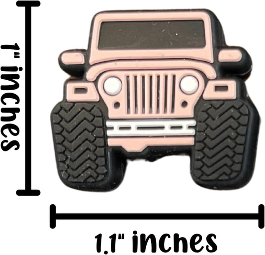Off Road SUV Silicone Focal Bead Set | 12 Pc Mixed Pack Bikini Tuscadero Pink Bulk Wholesale You’ve Been Ducked Keychain Making Kit Beaded Pen Car Freshie Hanger DIY Grill