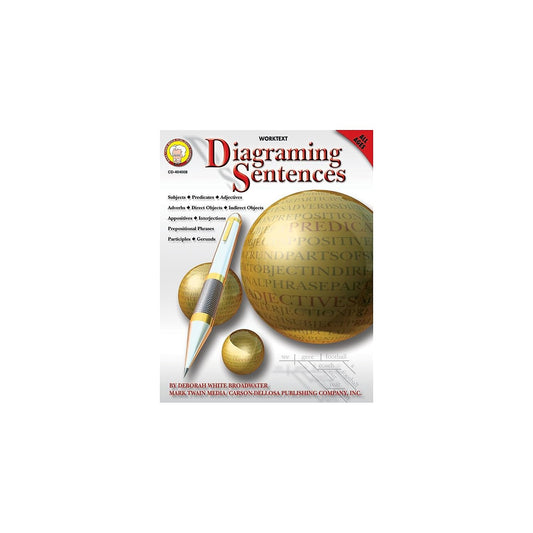 Mark Twain Diagraming Sentences Workbook, Writing Book With Parts of Speech, Prepositional Phrases, Handwriting Practice, Classroom or Homeschool Curriculum