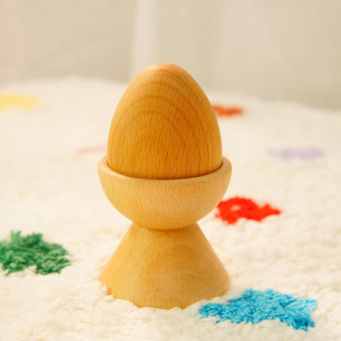 Wooden Egg and Cup Set, Montessori Educational Toy for Baby