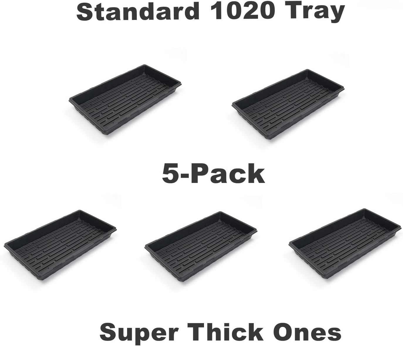 RooTrimmer 10 Pack 1020 Mesh Trays, Extra Strength 1020 Mesh Bottom Trays with Holes, 20'' x 10'', Heavy Duty Propagation Flats for Microgreens, Seed Starting, Soil Blocks, Hydroponics & Wheatgrass