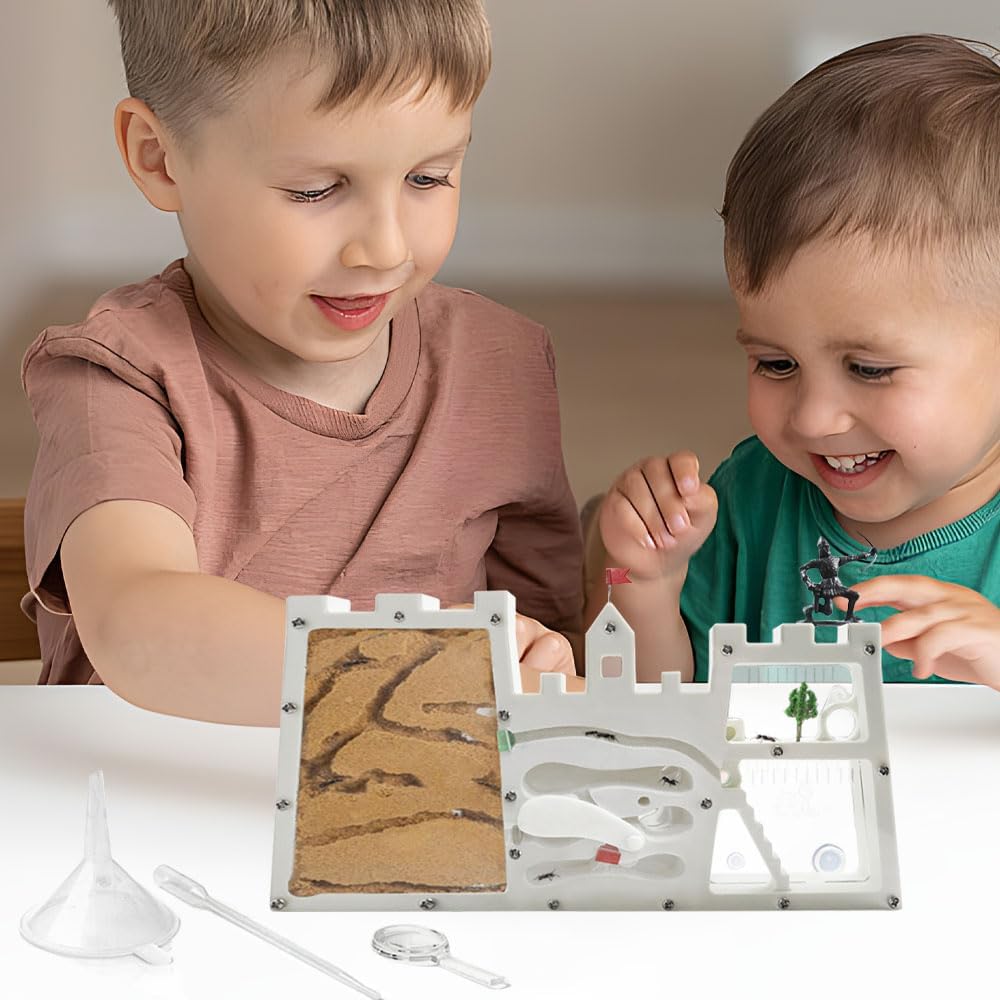 ELNMLHT Large Ant Farm Castle, Sand Ant Farm Nest for Live Ants, Ant Habitat Science Learning Kit, Ant Colony for Kids Children Adults