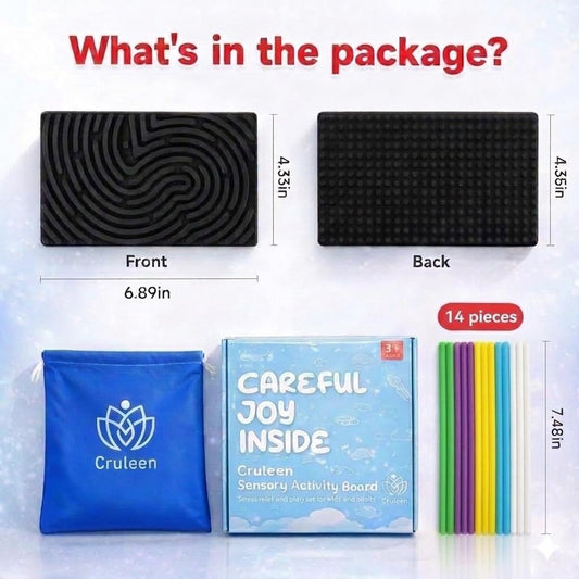 Sensory Board for Kids –Durable Silicone Sensory Activity Board –Sensory Toys for Kids with Autism, ADHD, Anxiety & Stress–Toddlers Calming Travel Essentials Fidget Toy for Kids 3+ & Adults