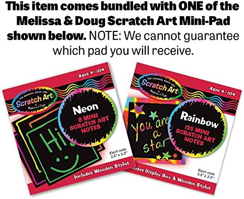 Melissa & Doug Wooden Lacing Shoe & 1 Scratch Art Mini-Pad Bundle (03018)