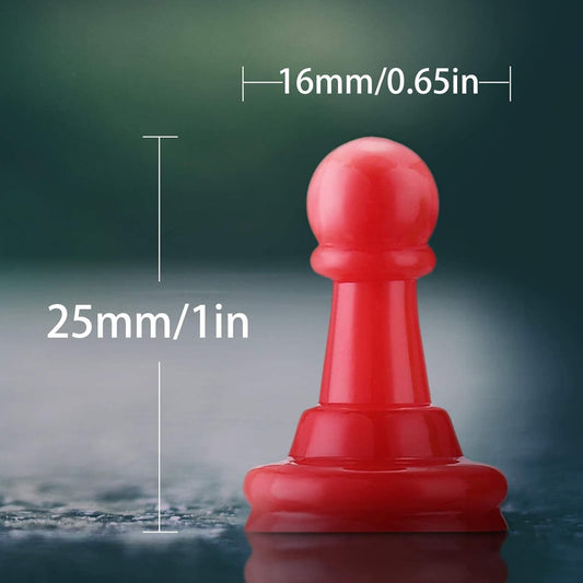 Hestya 96 Pcs Board Game Pieces Multicolor Plastic Pawn Pieces for Board Chess Components 1 Inch Pawns Tabletop Markers Arts and Crafts