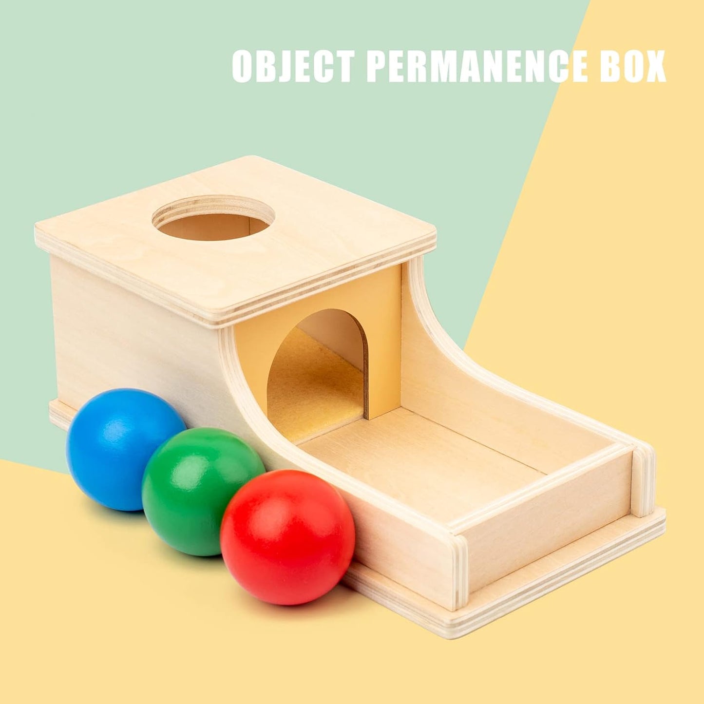 Busy edition Montessori Toys for Babies 6-12 Months Object Permanence Box Wooden Ball Drop Toy Play for 6 Month 1 2 3 Year Old Toddlers Infant Early Age Toy