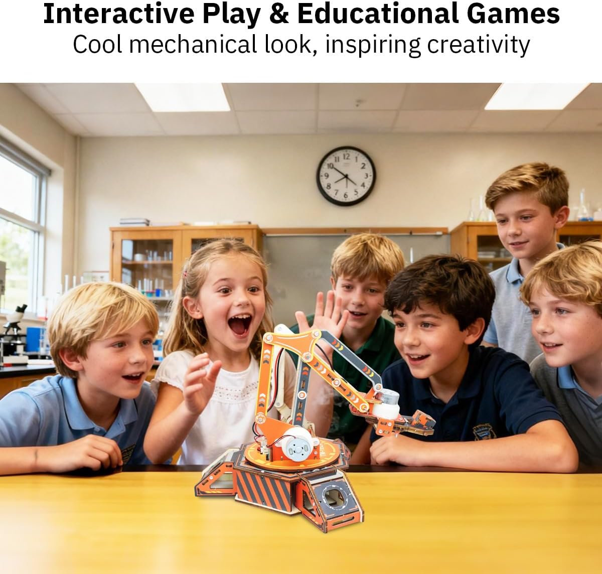 Robot Arm Kit, 360° Rotating Stem Robotic Arm Building Kit for Kids 12-14, DIY Wooden Science Experiment Project Engineering Kit for Boys/Teens/Adults, Birthday Toys Gifts for Teen Boys Girls 12-15