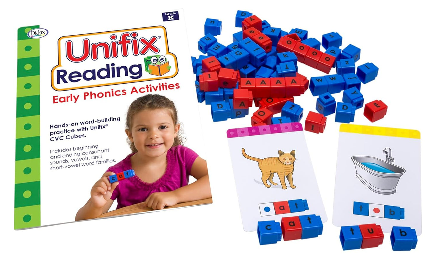 Didax 211277 Unifix Reading Early Phonics Kit, White Small