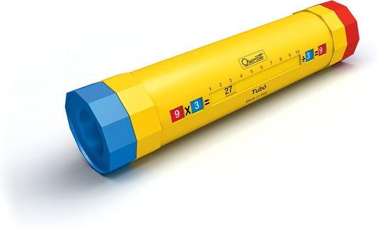 Quercetti: Tubo Multiplication - Interactive Educational Toy, Turn to Practice & Learn Math Equations, Division & Multiplication Tables, STEM Kids 5+