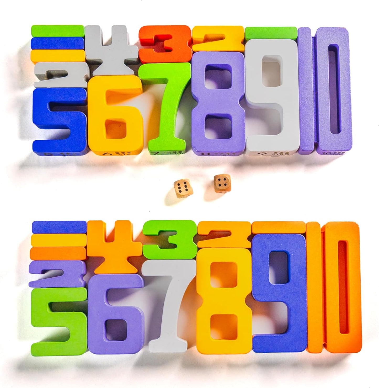 Large 30 Pcs Wooden Number Building Blokcs,Large Digit Blocks for Kids,Friends of 10 Blocks,Educational Tool Number Blocks for Kids 3+ Year Olds,Toys for Learning Math and Working on Balance