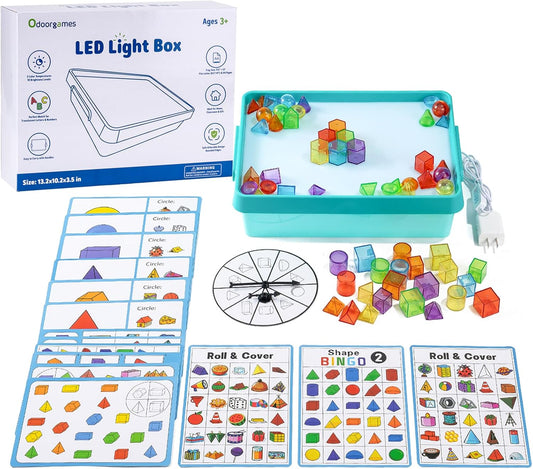 Tracing Lightbox for Kids – Shine Bright Tracing Light Box,Translucent Linking Cubes – Engaging Math Toy,Light Table Manipulatives for Early Learning and Creative Play