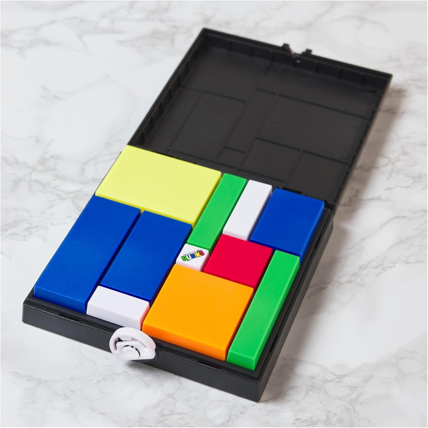Rubik’s Cube, Gridlock Game, The Problem-Solving Puzzle Game Based on The Iconic Rubik’s Cube, Problem-Solving Brain Teaser, Classic Color-Matching Puzzle, 1 or More Players, for Ages 7 & Up