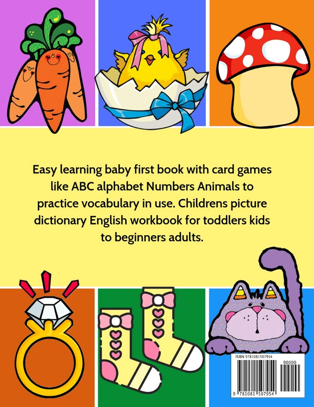 600 Basic Words Cartoons Flash Cards Bilingual English Filipino: Easy learning baby first book with card games like ABC alphabet Numbers Animals to ... for toddlers kids to beginners adults.