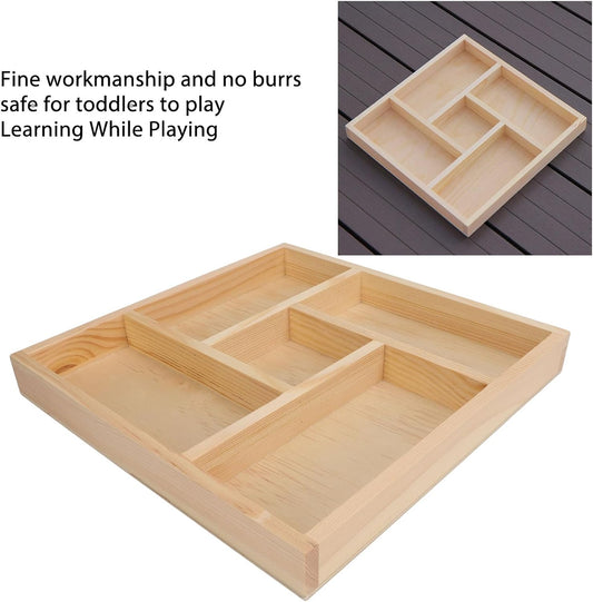 ZJchao Montessori Sensory Bin Tools, Wooden Toy Set with Bowls and Scoops for Fine Motor Skills Development, Sensory Play and Learning for Toddlers