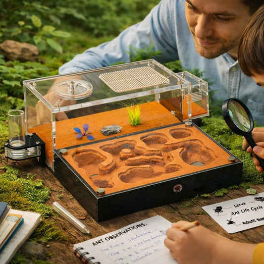 Ant Nest Formicarium for Live Ants and Queen – Extra-Large Clear Habitat for Adults