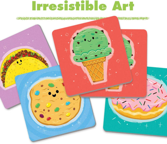 Ravensburger Foodie Favorites Memory Game - Quick & Engaging Matching Game | Enhances Focus & Memory Skills | Fun Food Illustrations | Ideal for Kids and Family Fun
