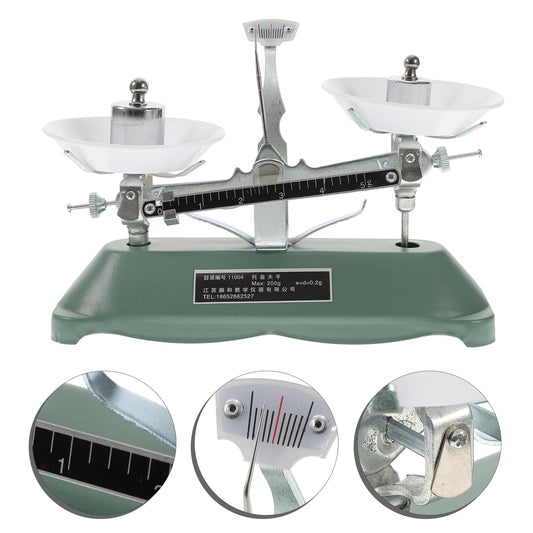 Laboratory Triple Beam Balance Scale with Weights and Tweezers 7.87 Inch Portable Precision Scale for Classroom Science Experiments and Physics Chemistry Teaching Tool