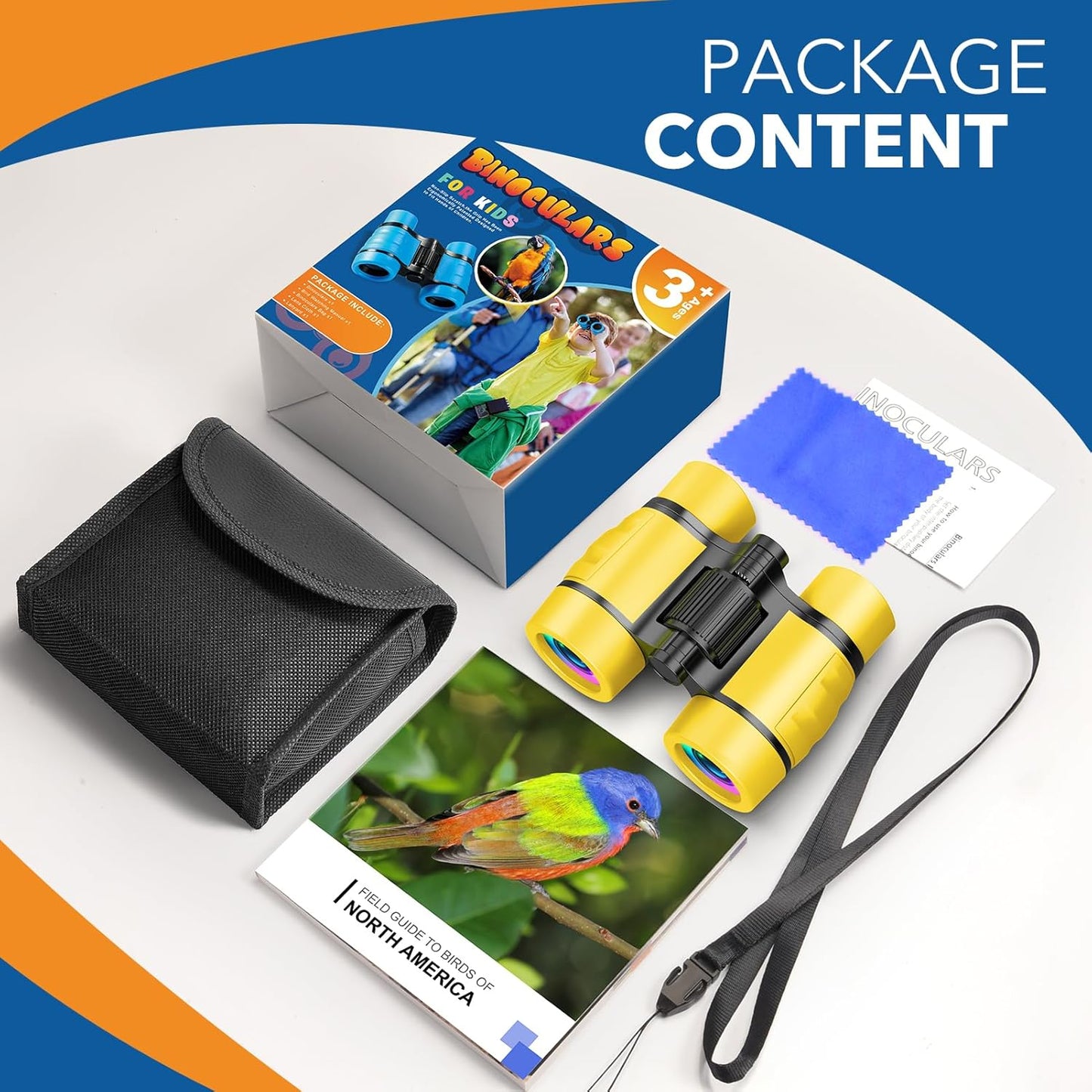 Toys for 3-7 Year Old Boys: LET'S GO! Binoculars for Kids with Bird Watching Manual Easter Birthday Gifts for 4 5 6 7 8 Year Old Boy Girls Outdoor Toy for Kid Ages 5-7 Toddler Camping Telescope