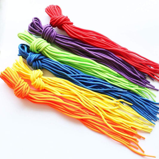 LGEGE 60 Pcs Colored Threading for Beading, Threading Lace Beading Cords Beading String(6 Colors)
