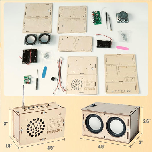 STEM Toys for Ages 8-13 Stocking Stuffers Teen Gifts for 9 10 11 12 14 15 Year Old Boys Girls Kids Science Engineering Kit Circuit DIY Electronics Project Building Speaker Radio Summer Camp Activities